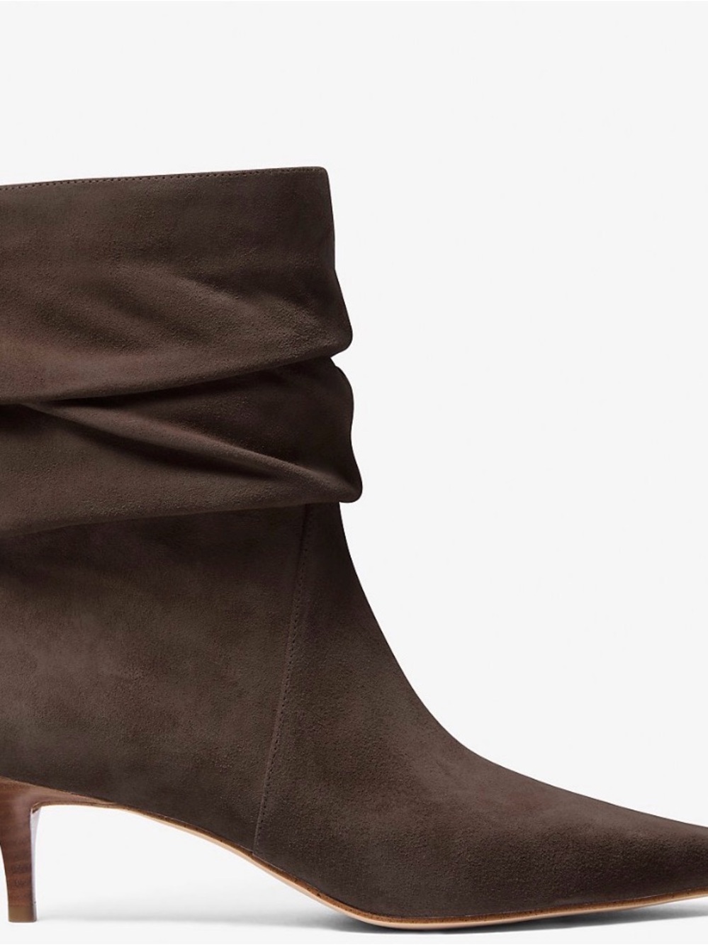 NWT Michael Kors Brown Suede Slouchy Ankle Boot